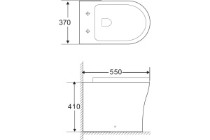 Чаша для унитаза приставного BelBagno Ancona BB1224CBR-P - 3