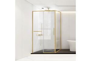 Душевой уголок Vincea Slim Soft 120х90 профиль золото стекло прозрачное