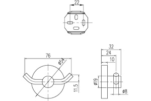 Крючок Villeroy & Boch Elements Tender TVA15101200061 двойной - 3