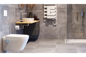 Тумба под накладную раковину Excellent Tuto 80 серый - светлое дерево  - 3