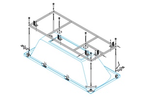 Металлический каркас для акриловой ванны (EMP-140-70-MF-R) - 2