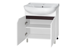 Тумба с раковиной Misty Грани 70 белая глянцевая - 2