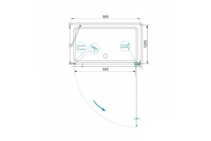 Душевой уголок RGW Hotel HO-045B 90х120 профиль черный стекло прозрачное - 3