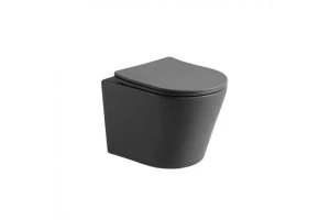 Подвесной унитаз Vincea Piatti серый матовый с сиденьем микролифт