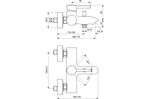 Смеситель для ванны с душем Ideal Standard Ceraline хром - 2