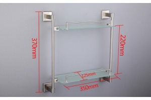 Стеклянная полка для ванной Gappo G17 G1707-2 - 3