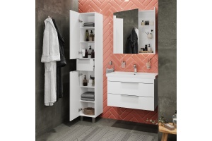 Зеркало-шкаф STWORKI Копенгаген 80 белое, навесное, прямоугольное, в современном стиле - 3