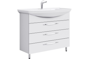 Тумба с раковиной Aqwella Allegro 105 с 3 ящиками