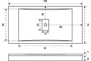Поддон для душа Good Door Flow 120x70, с ножками и экраном - 3