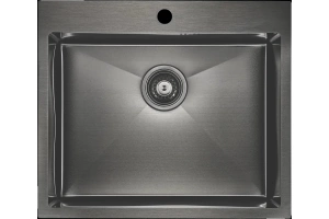 Мойка кухонная Paulmark Brim 59 темный хром