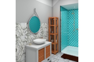 Зеркало Art&Max Milan 80 белый ремень