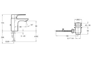 Смеситель Jacob Delafon Aleo+ E72312-CP для раковины - 2