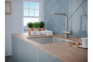 Смеситель для кухни Paulmark Spring нержавеющая сталь - 2