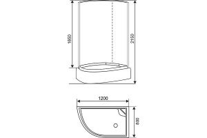 Душевая кабина Style Ecostyle 120х80 правая хром стекло матовое - 2