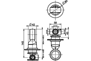Смеситель Webert Opera OA880101010 С ВНУТРЕННЕЙ ЧАСТЬЮ, золото - 2