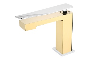 Смеситель для раковины Boheme Q золото хром