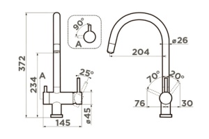 Смеситель для кухни Omoikiri Yamada P-BL черный - 2
