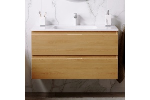 Тумба с раковиной Aqwella 5 stars Accent 100 дуб золотой