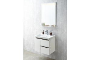 Комплект мебели Aquaton Рене 60 белый-темное дерево - 2