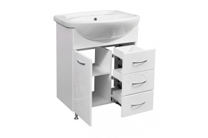 Тумба под раковину подвесная Stella Polar Фантазия 65 белая - 2