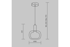 Подвесной светильник Maytoni Vision MOD411PL-01G - 2