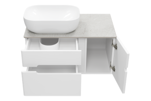 Тумба с раковиной Misty Роял 80 белая матовая - 2