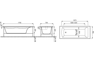 Акриловая ванна Jacob Delafon Ove E6D302RU-00 - 3
