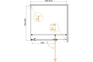 Душевой уголок Cezares Valvola A 1 80 C Cr - 3