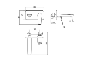 Смеситель Lemark Bronx LM3726GM для умывальника встраиваемый, графит - 3