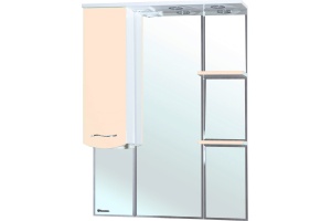 Зеркало-шкаф Bellezza Мари 85 L белый/бежевый