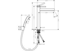 Смеситель для раковины с гигиеническим душем Hansgrohe Finoris хром - 2