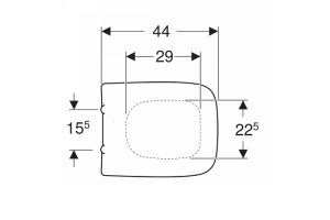 500.832.00.1 GEBERIT сиденье для унитаза Renova Plan,, с микр., быстроразъемные петли (белый) - 2