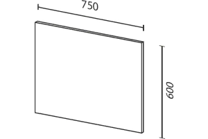 Зеркало Sanvit Панорама 75 с подсветкой черный - 2