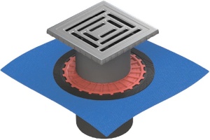 Душевой трап Berges Wasserhaus Zentrum Uno 15x15 см 090472