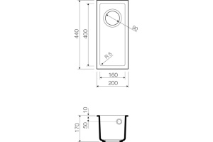 Дополнительная мойка Omoikiri Bosen 20-U-WH белая - 3