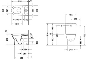 Чаша для напольного унитаза Duravit Darling белый, без сиденья (2138090000) - 3