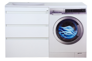 Тумба под стиральную машину Misty Фостер 70 белая глянцевая