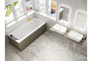 Акриловая ванна Whitecross Wave 160х80 белая - 2