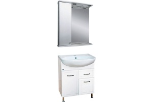 Тумба для комплекта Misty Уют 60 с 1 ящиком белая - 2