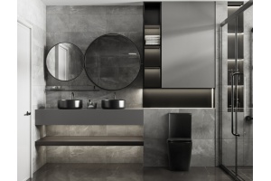 Унитаз ABBER Rechteck AC1210TMB компакт черный матовый, безободковый, смыв торнадо - 2