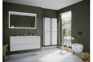 Тумба под раковину подвесная Sancos Norma 2.0 120 белая глянцевая - 3