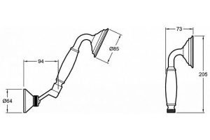 Душевой гарнитур Jacob Delafon Louise E24365-CP - 2