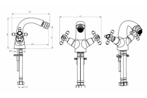 Смеситель для биде Boheme Royal золото - 3