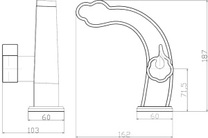 Смеситель Zorg Antic A 10129 BR для раковины - 2