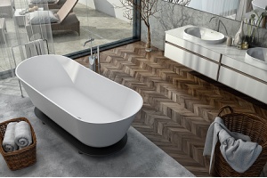 Ванна из литьевого мрамора Kolpa San Atys Duo 174х70 белая - 2