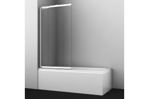 Шторка на ванну Wasserkraft Main 80х140 профиль хром стекло прозрачное