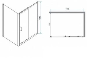 Душевой уголок RGW Passage PA-74 130x120 профиль хром стекло прозрачное - 3