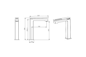 Смеситель для раковины Boheme Q хром с золотом - 2