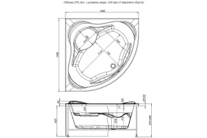 Акриловая ванна Aquanet Malta 149.3x149.6 см (00204003) - 3