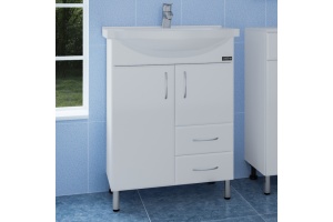 Тумба под раковину Санта Стандарт 60 белый - 3